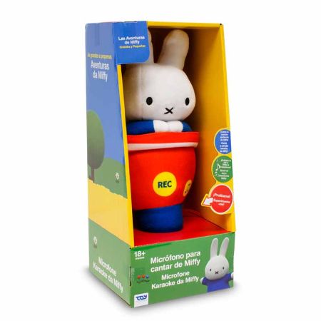 Peluche Miffy com microfone