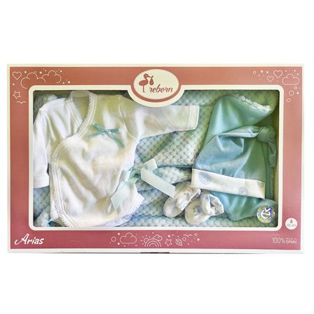 Roupa bebé reborn premium 45 cm body e manta