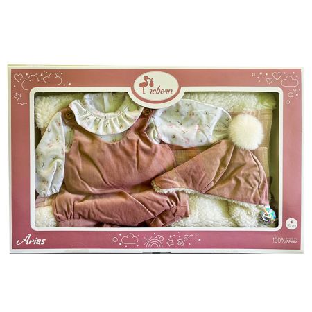 Roupa bebé reborn premium 45 cm macacão com manta