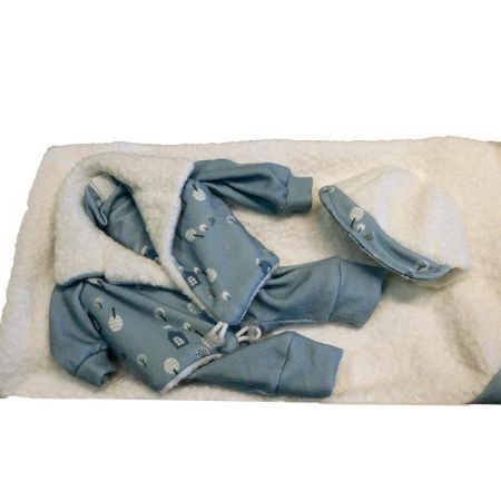 Roupa bebé reborn premium 45 cm conjunto e casaco