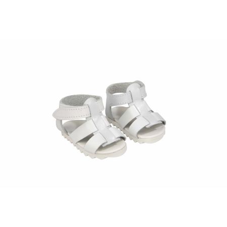 Sandálias Reborn brancas 45 cm