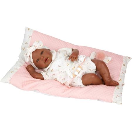Bebé reborn 45 cm Sasha com almofada