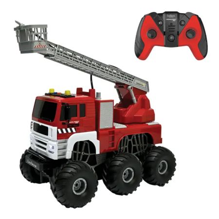 Carro de bombeiros de controlo remoto efeitos luz