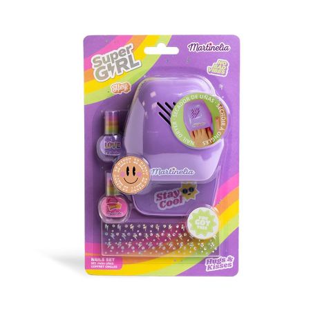 Conjunto de unhas e secador Super Girl