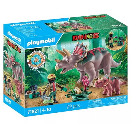 Playmobil dinos família de triceratops