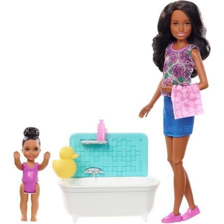 Barbie playsets irmãs Babysitter