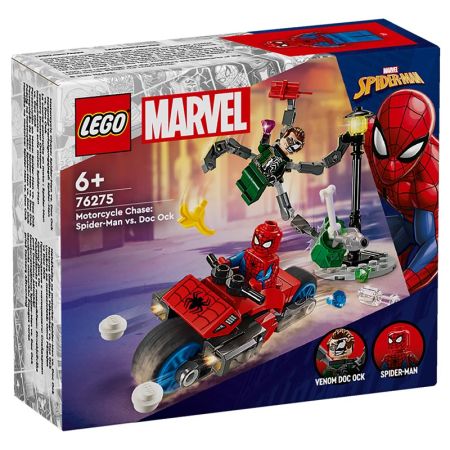 Lego super herois perseguição Spiderman e Doc Ock