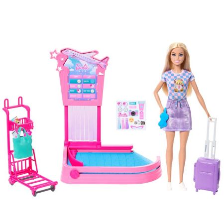 Barbie Malibu recolha da mala no aeroporto