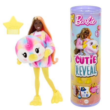 Barbie boneca Cutie Reveal Sonhos cores pinguim