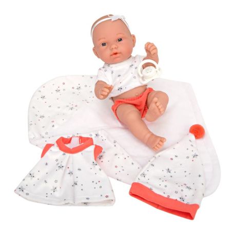 Boneca bebé elegance 26 cm pilines rosa