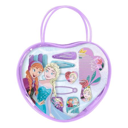 Mala coração Frozen com acessórios de cabelo
