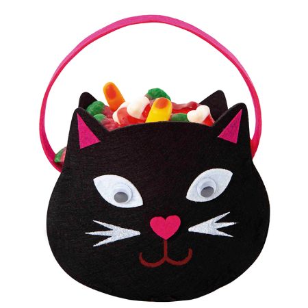 Porta Doces gato preto feltro