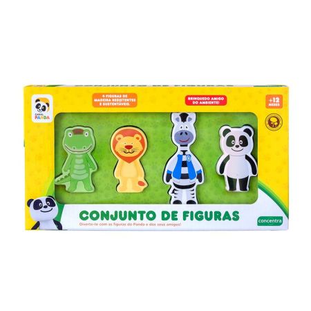 Canal Panda Conjunto de Figuras Madeira