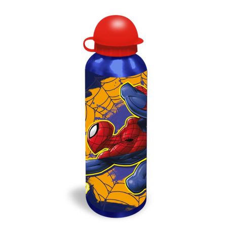 Cantil Aluminio Spiderman 500Ml teia laranja