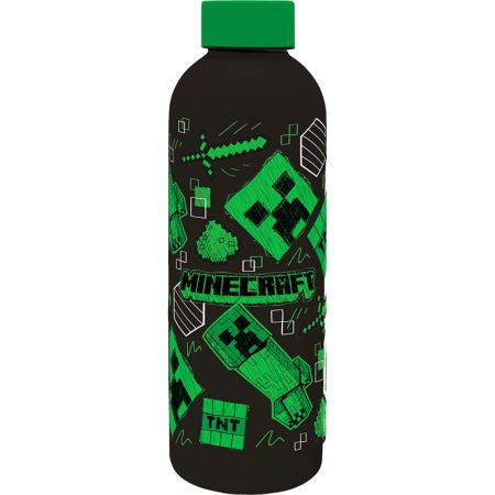 Cantil tacto suave aço 500 ml Minecraft