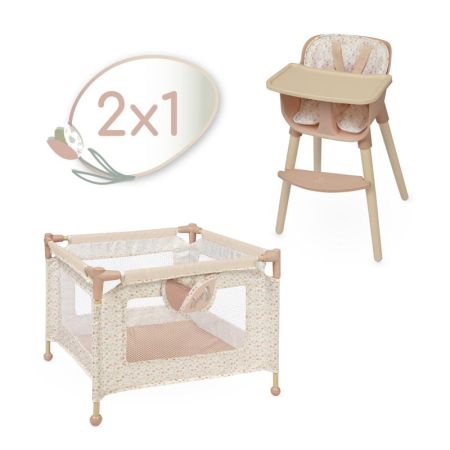 Conjunto cadeira papa e parque Tulipe