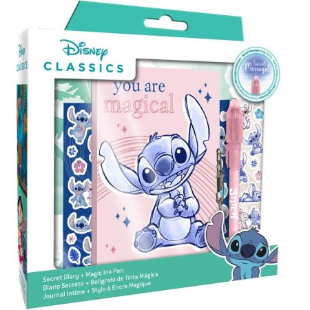 Diario com caneta mágica Stitch