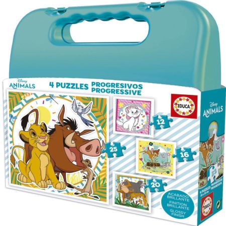 Educa puzzle mala progressivo Disney animais