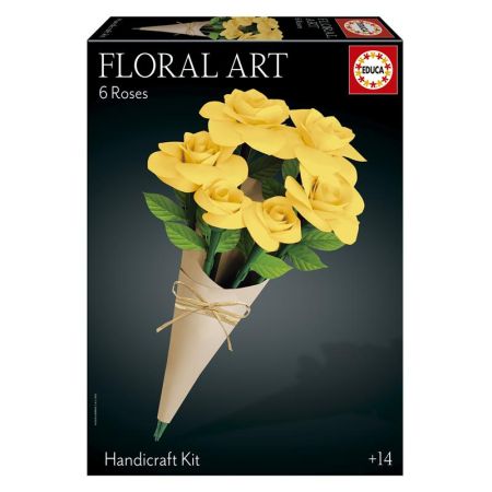 Educa arte florar 6 rosas amarelas