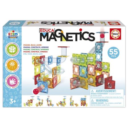 Educa jogo de construção magnético 55 peças