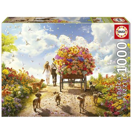 Educa Puzzle 1000 carro de flores