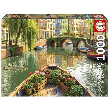 Educa puzzle 1000 passeio de barco em Amsterdam