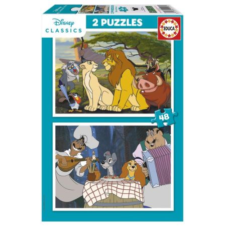 Educa Puzzle 2x48 Disney animais