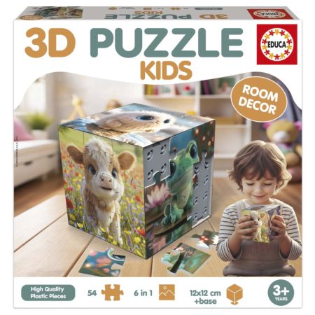 Educa puzzle 3D cube kids baby animals