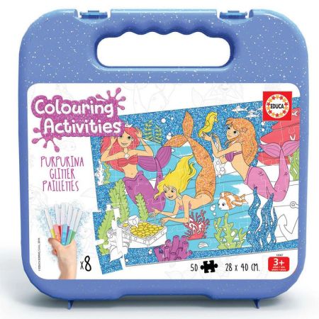 Educa Puzzle 50 sereias para colorir