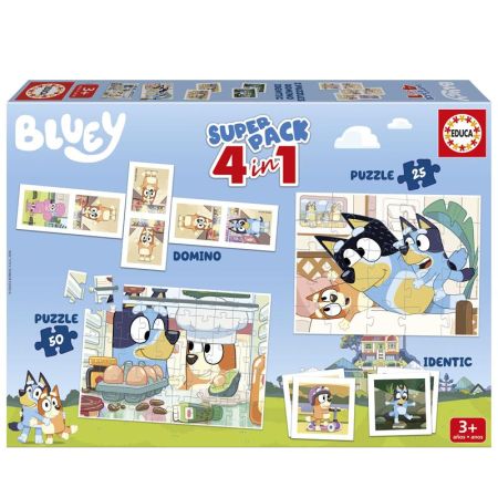 Educa superpack 4 em 1 jogos Bluey
