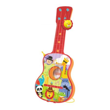 Guitarra 4 cordas e estojo Fisher Price