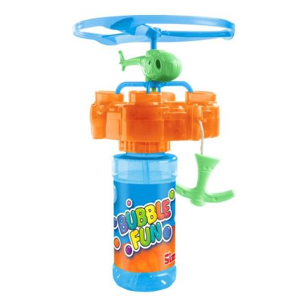 Helicóptero para fazer bolas de sabão