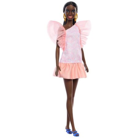 Barbie boneca fashionista vestido pessêgo