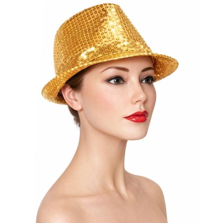 Chapéu Gangster Lantejoulas