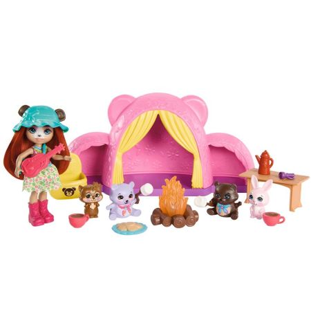 Enchantimals playset urso camping com acessórios