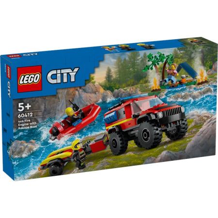 Lego City camião bombeiros e barco resgate