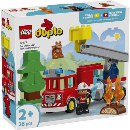 Lego Duplo cami&atilde;o de bombeiros com mangueira