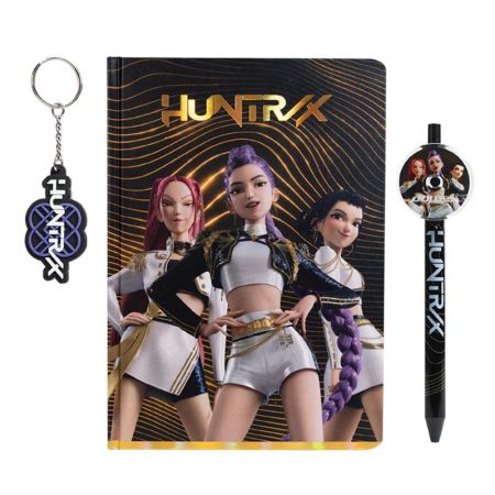 Caderno caneta e porta chaves golden Kpop