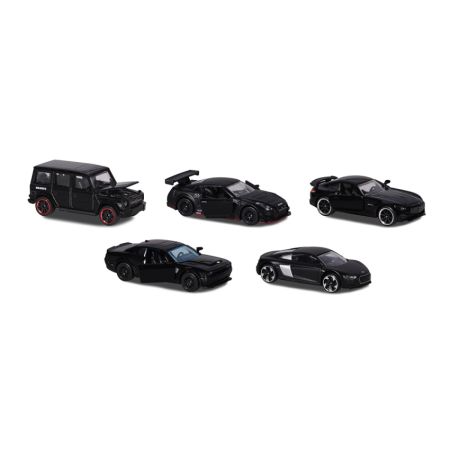 Majorette giftpack 5 coches negros