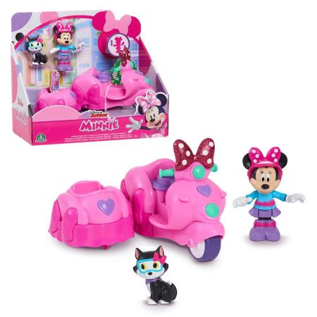 Minnie boneca veículos deluxe com figura Scooter