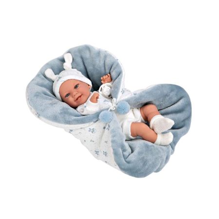 Boneca bebé Elegance 35 cm Babyto azul peso real