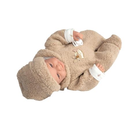 Boneca bebé Elegance 45 cm bege com peso