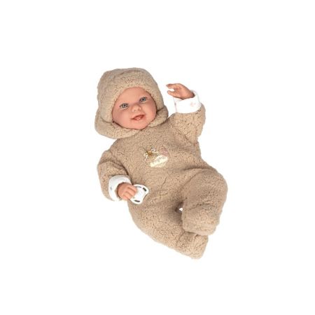 Boneca bebé Elegance 45 cm bege com peso