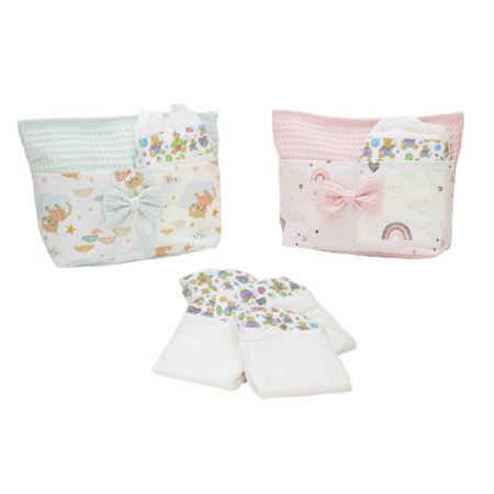 Necessaire com 5 fraldas
