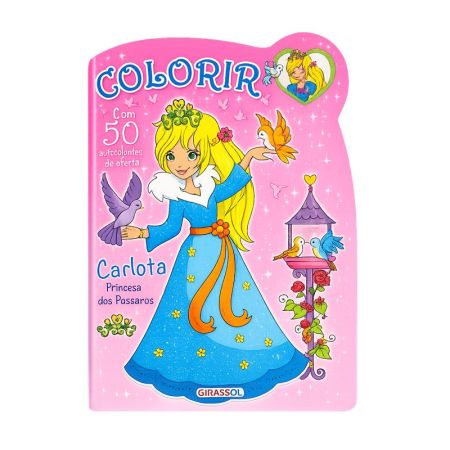 Livro Colorir as Princesas com Autocolantes
