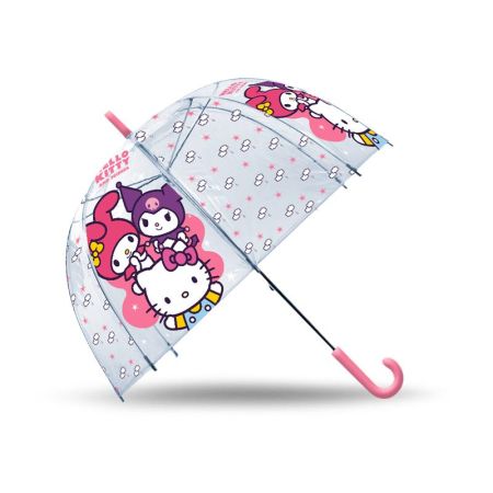 Guarda Chuva transparente Kitty and friends 46 cm