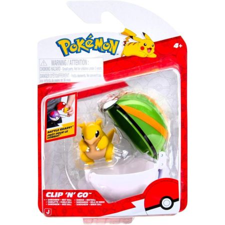 Pok&eacute;mon Clip n' Go Sandshrew com Nest Ball
