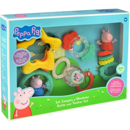 Conjunto mordedor e guizo Peppa Pig