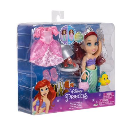 Princesa Disney Ariel 15 cm troca de vestido