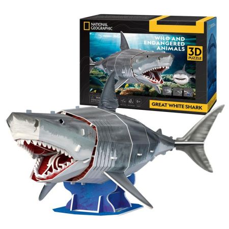 Puzzle 3D tubarão branco